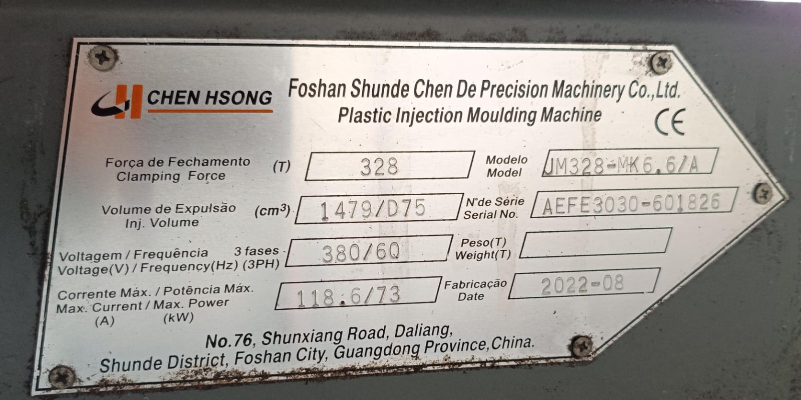 Injetora Chen Hsong 328 MK6.6